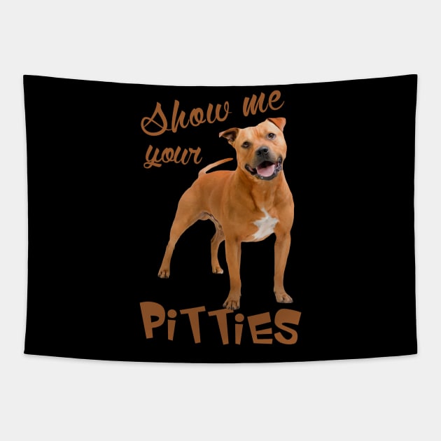 American Pit Bull Terrier - APBT Tapestry by Nartissima