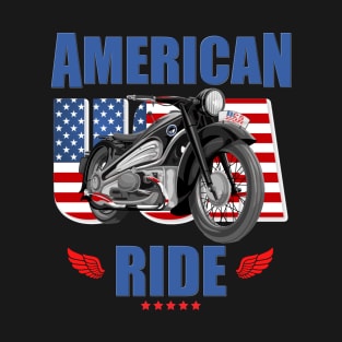 American Ride, Motorcycle, Biker, Motorcycle Gift, Motorcycle, Motorcycle, Motorcycle, Motorbike, Bike T-Shirt