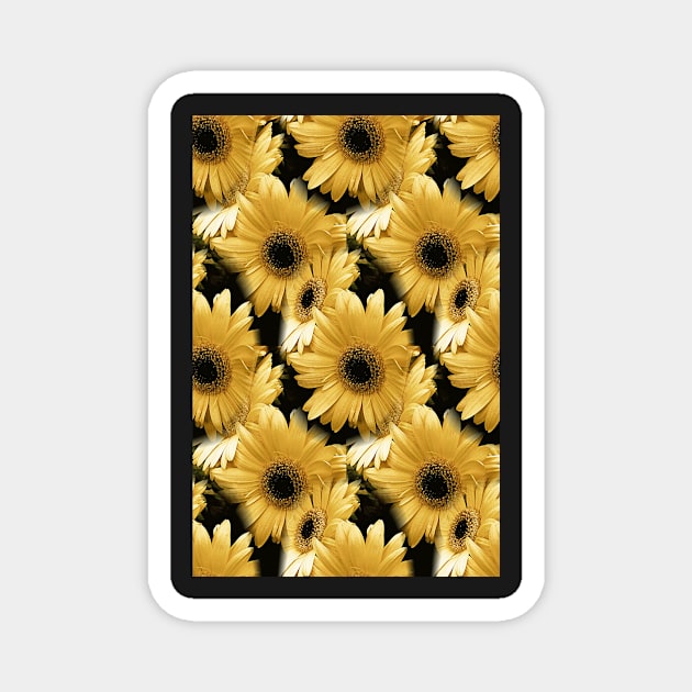 Yellow Daisies Magnet by JimDeFazioPhotography