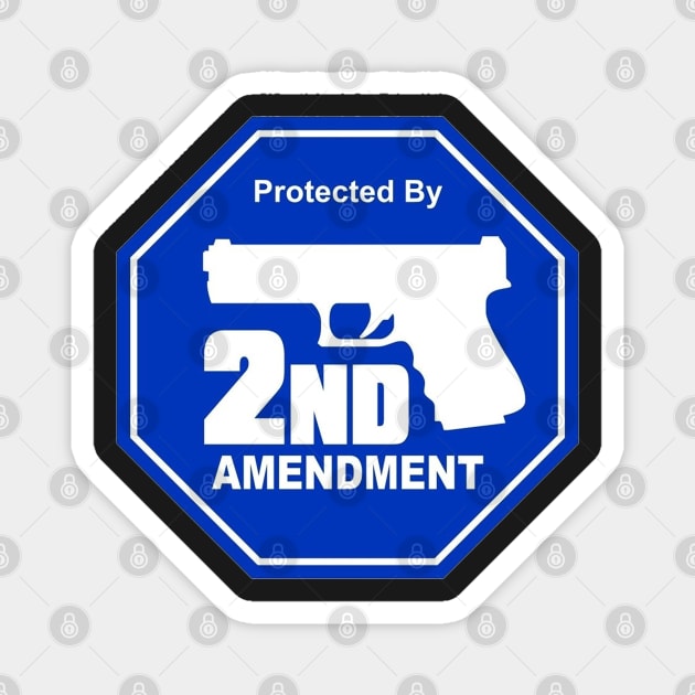 Protected by 2nd Amendment Magnet by  The best hard hat stickers 