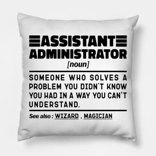 Funny Assistant Administrator Noun Sarcstic Sayings Assistant Administrator Humor Quotes Cool Pillow