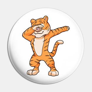 Funny tiger at dabbing Pin