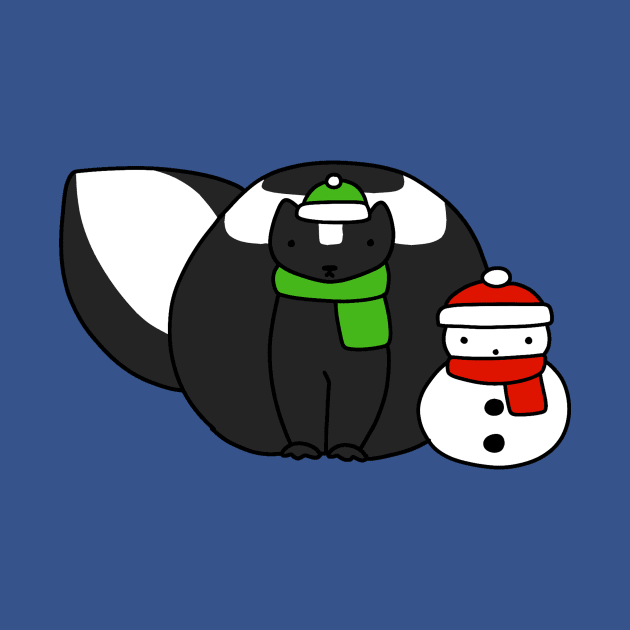 Skunk and Snowman by saradaboru