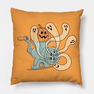 Ghosts in the grinder Pillow