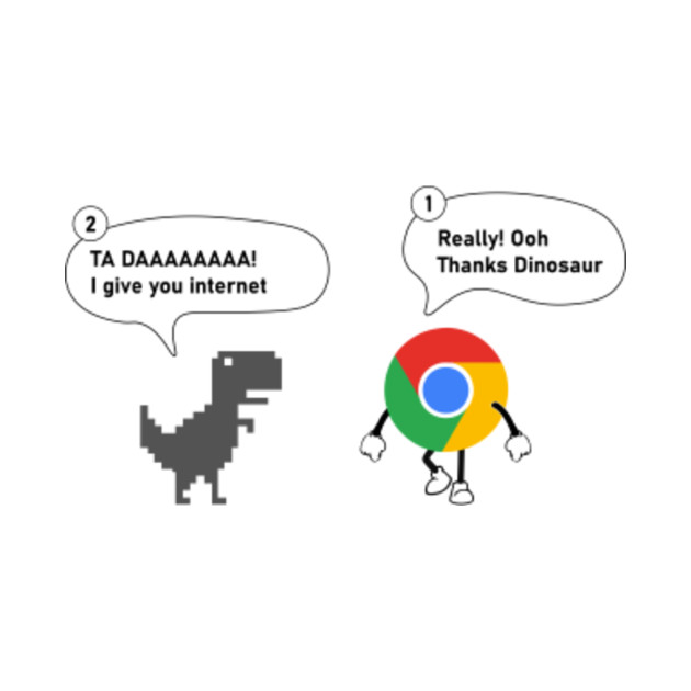 Chrome T rex Thanksgiving Gift Google dino offline Chrome T rex Thanksgiving Gift Google dino offline