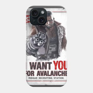 Barret Wallace Wants You for Avalanche Phone Case