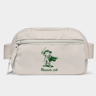 Funny Frog in Overalls Cheering Huzzah, Y'all! vintage retro design Bag