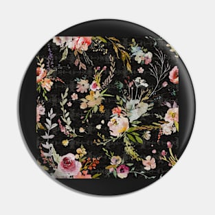 Boho Meadow Floral - Black Pin