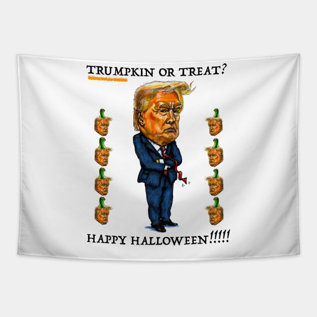 Trumpkin or treat Tapestry by dizzycat-biz