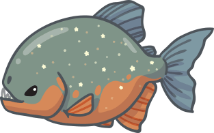 Red-Bellied Piranha Magnet