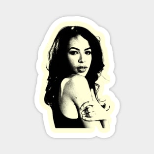 Black White Aaliyah Magnet