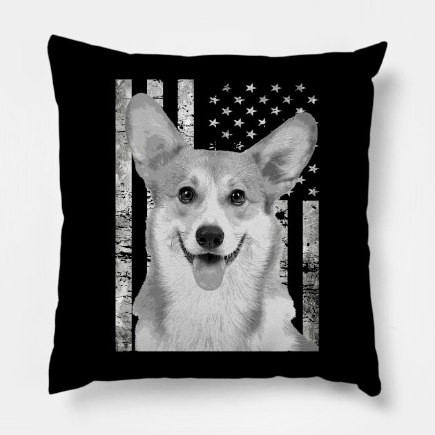 Corgi Craze Fashionable Tee Celebrating the Charm of Corgis Everywhere Pillow by Kevin Jones Art