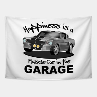 Happiness is a Muscle Car in the Garage Tapestry