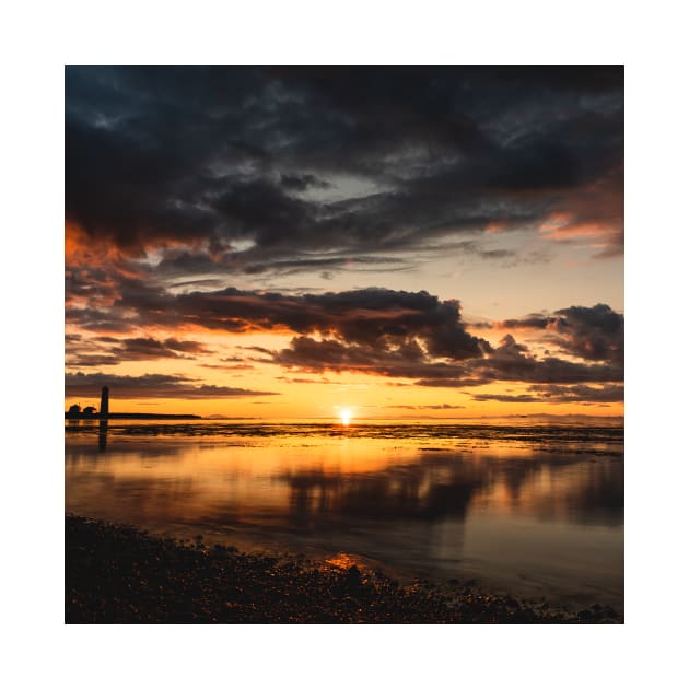 Magical Sunset by the Lighthouse in Reykjavik Iceland by Danny Wanders