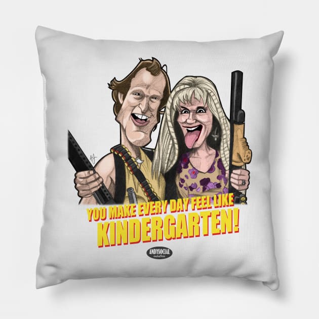 Mickey & Mallory Knox Pillow by AndysocialIndustries