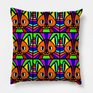 Cat rainbow pattern Pillow