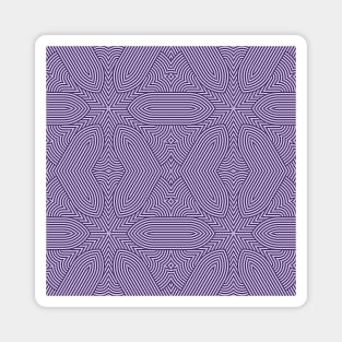 Trippy purple geometric pattern Magnet