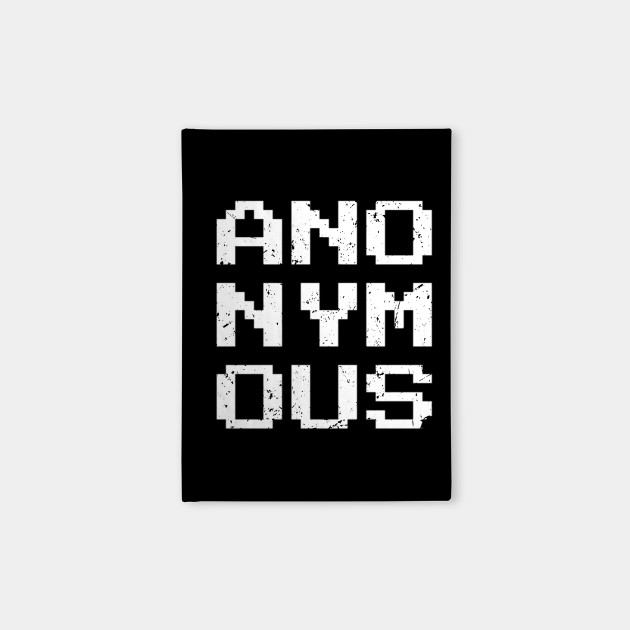 Anonymous Pixel Art Typography Protest Design
