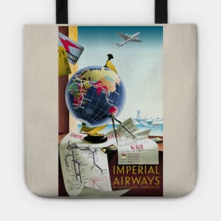 Imperial Airways UK Vintage Poster 1938 Tote