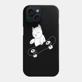 Silly Cat Skateboarding Phone Case