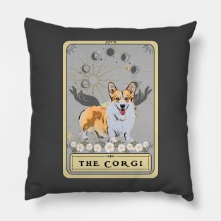 Corgi Dog Tarot Card, Corgi Lover Pillow