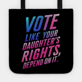 A design that reminds you to vote and protects your rights Tote