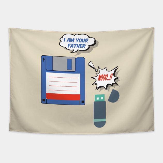 USB Floppy Disk I am Your Father Tapestry by ArtfulDesign