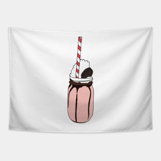 Strawberry Milkshake Mason Jar Tapestry