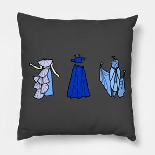 Avant Garde Gowns in Blue Pillow