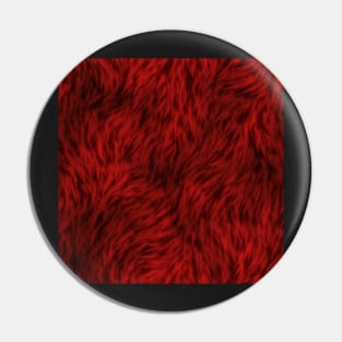 Deep Red Fur Design Pin