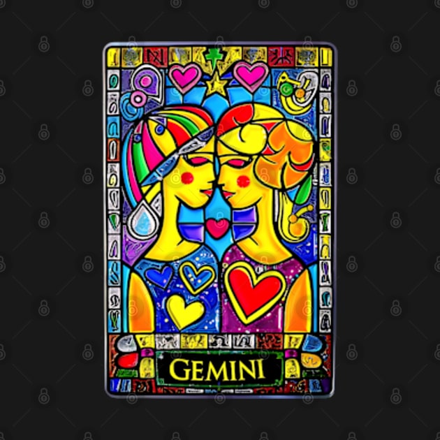 Gemini Tarot Card Britto Modern Art Zodiac Sign Astrology Bold - Gemini ...