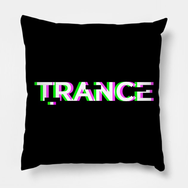 Retro Glitch Trance Music | EDM Rave Pillow by MeatMan