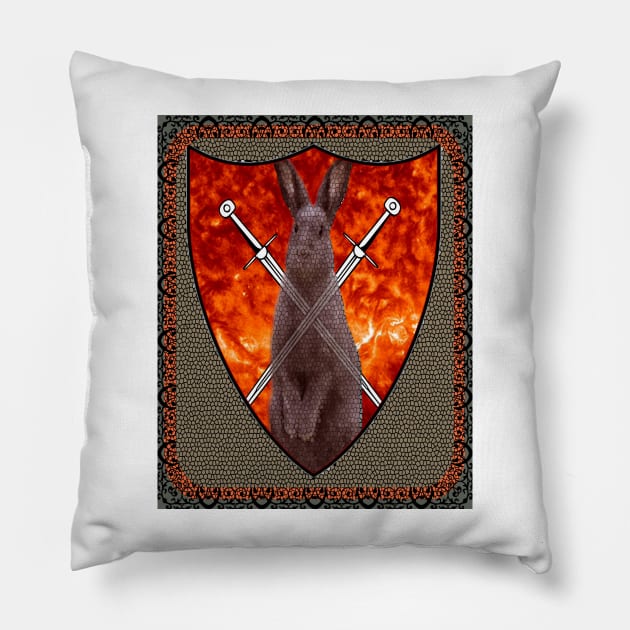 Flaming Bunny Pillow by Loveday101