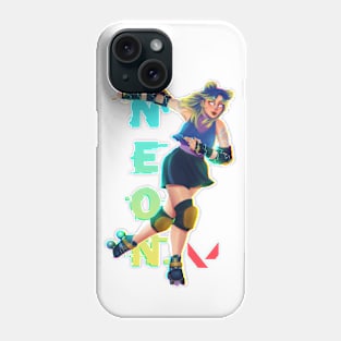 Neon Valorant Rollerblade Phone Case