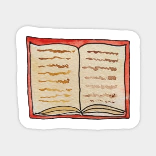 Book Watercolor Seamless Pattern Magnet