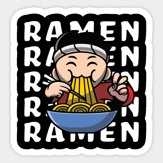 Ramen ninja noodle bowl - Ramen - Sticker | TeePublic Ramen ninja noodle bowl - Ramen - Sticker | TeePublic