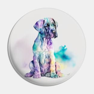 Great dane puppy in watercolour Pin