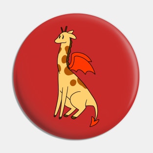 Red Devil Giraffe Pin