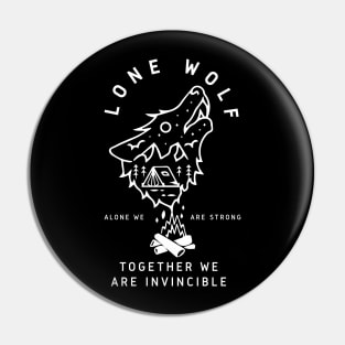 ALONE WOLF Pin