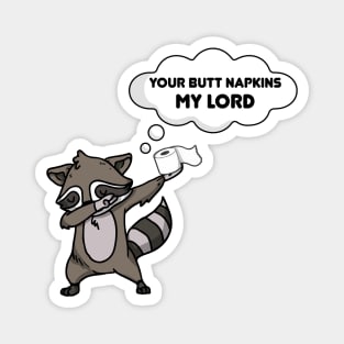 Funny and cute raccoon Magnet