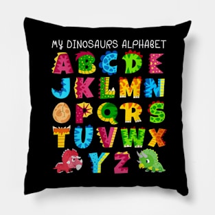 Dinosaurs Alphabet A-Z ABC Dino Identification Pillow