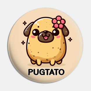 Pugtato Potato Pug Pin