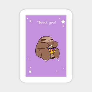 "Thank You" Djembe Sloth Magnet