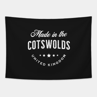 Made In The Cotswolds, UK - Vintage Logo Text Design Tapestry