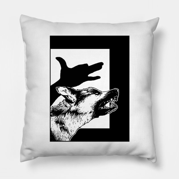 Shadow Dog Light Pillow by Spykles