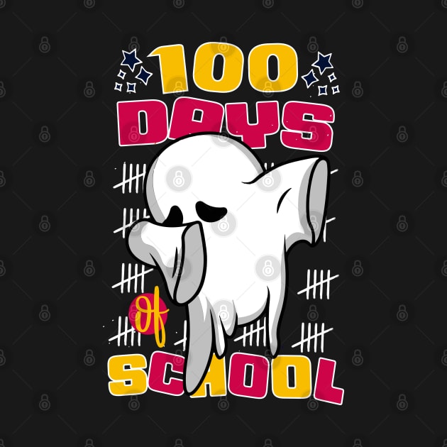 100 days of school featuring a Cute dabbing ghost #5 by XYDstore