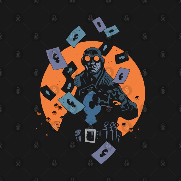 LOBSTER JOHNSON - cards Hellboy bprd by ROBZILLA