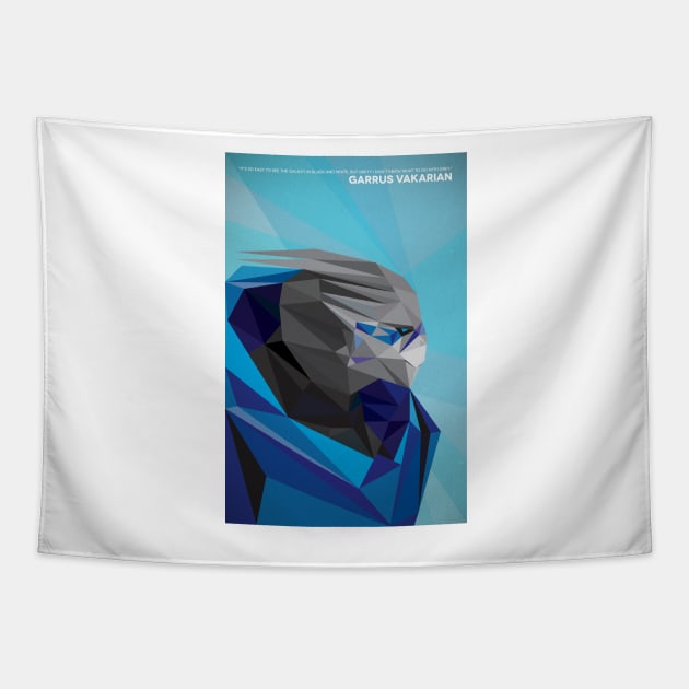 Geometric Garrus Vakarian Tapestry by sparkmark