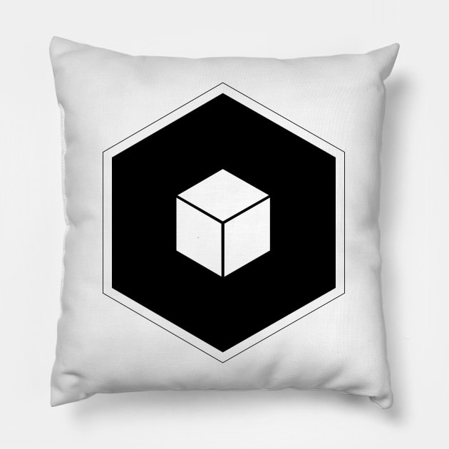 Cube, sacred geometry Pillow by Mon, Symphony of Consciousness.