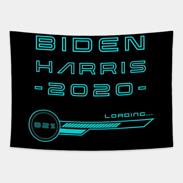 Joe Biden Kamala Harris 2020 Loading	Vinage Retro Style Tapestry by MasliankaStepan